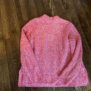J Crew Red/pink mock neck sweater